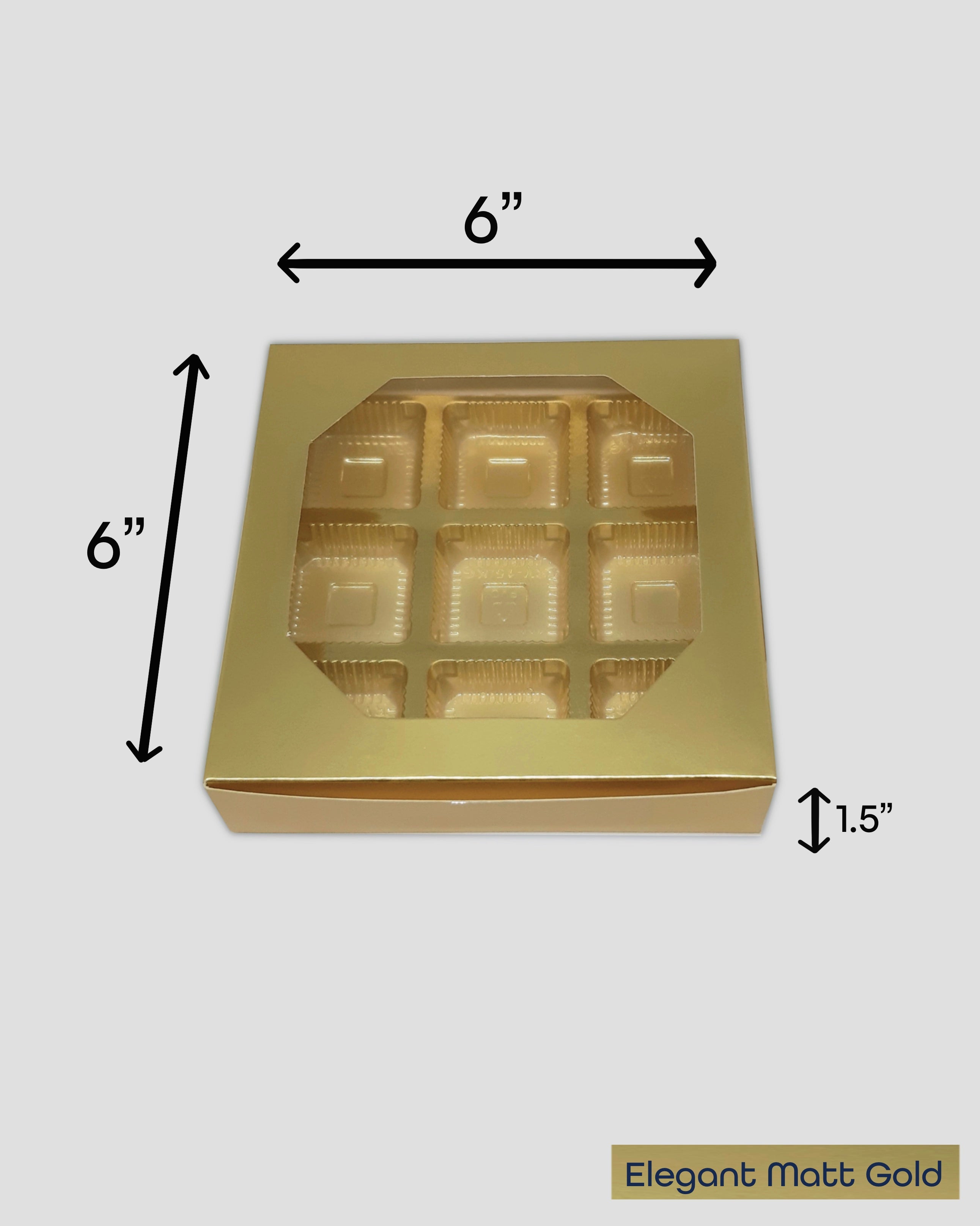 9 cavity chocolate box- Pack of 10 Pcs