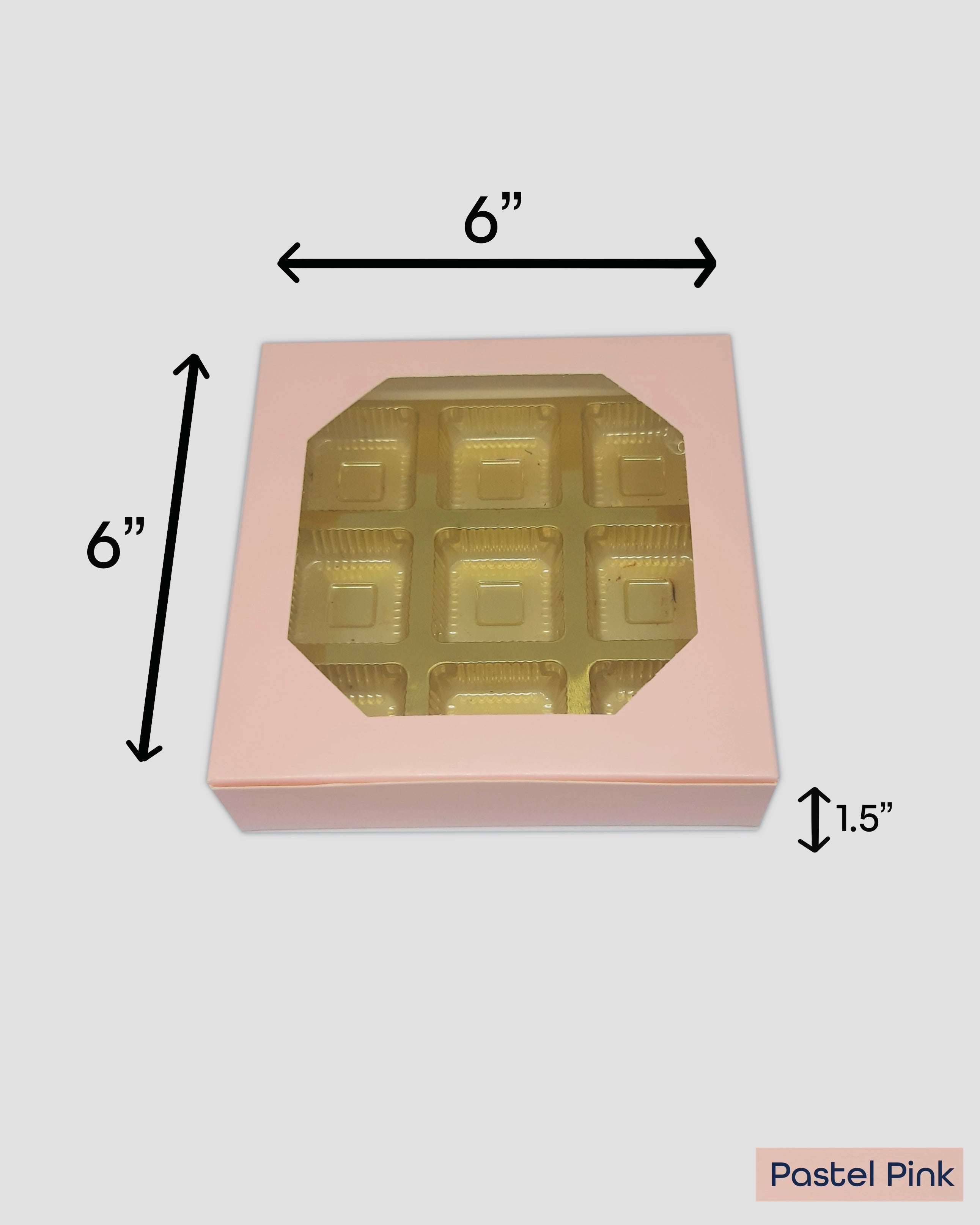 9 cavity chocolate box- Pack of 10 Pcs