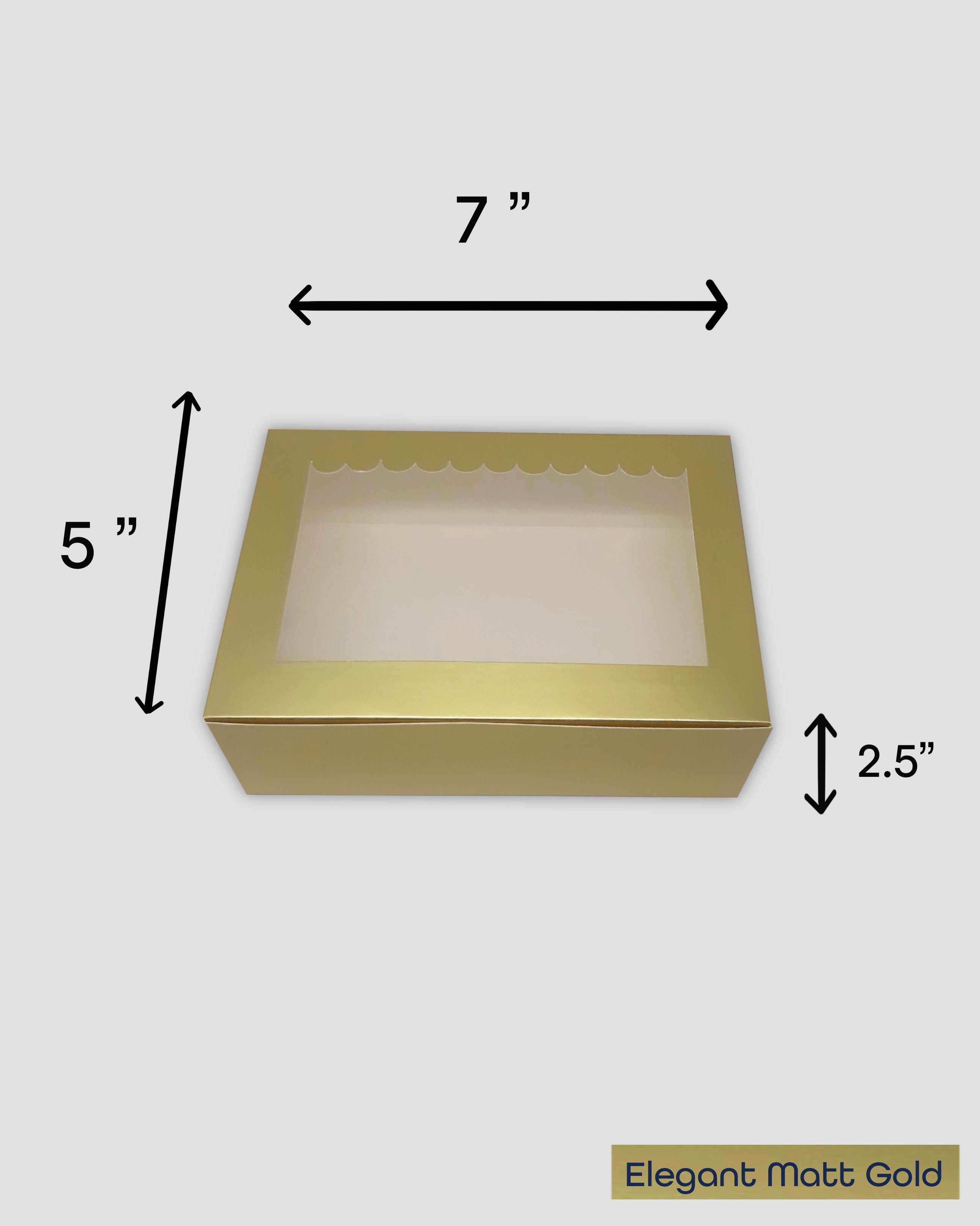 Brownie Box- 7x5x2.5" - Pack of 10 Pcs