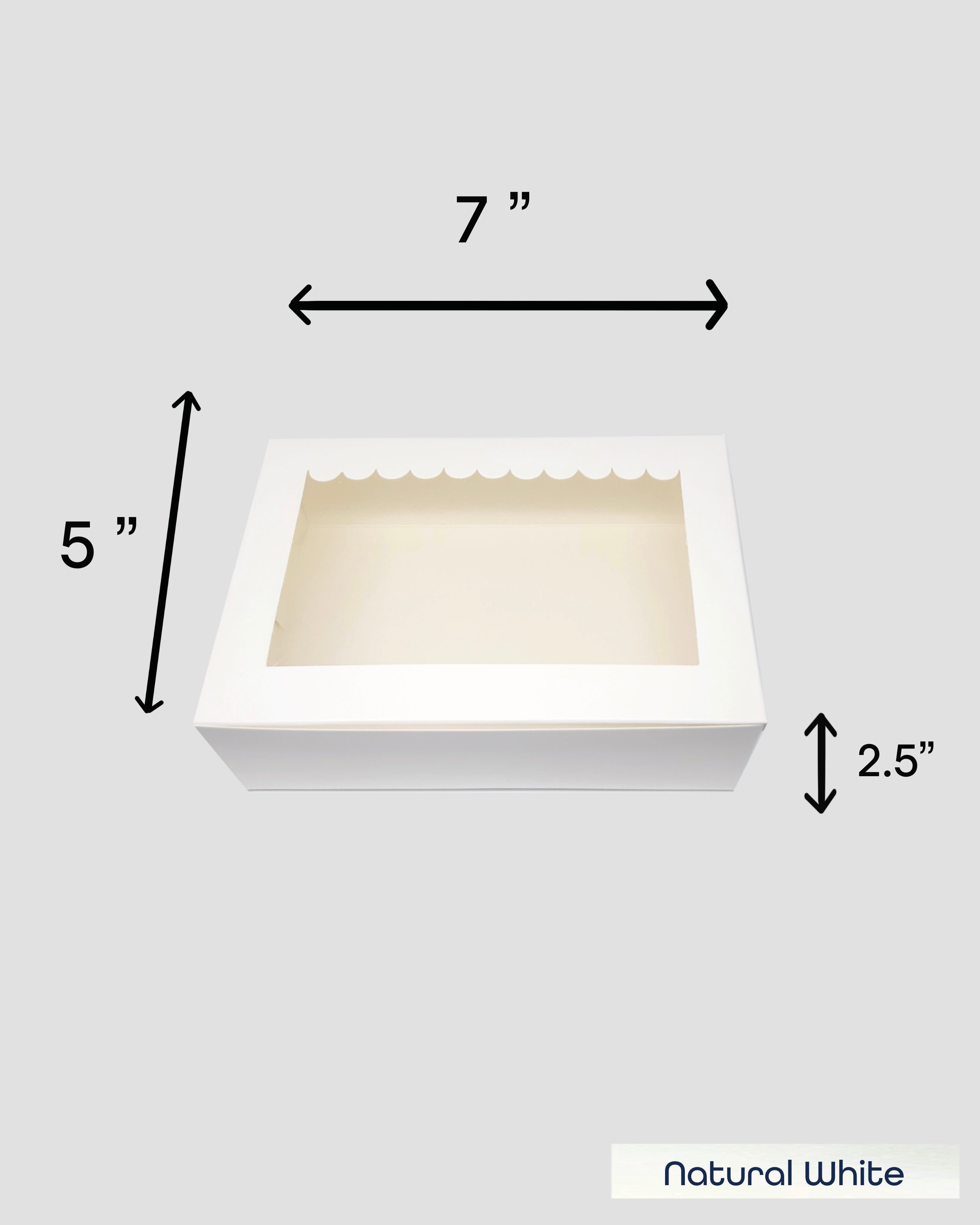 Brownie Box- 7x5x2.5" - Pack of 10 Pcs