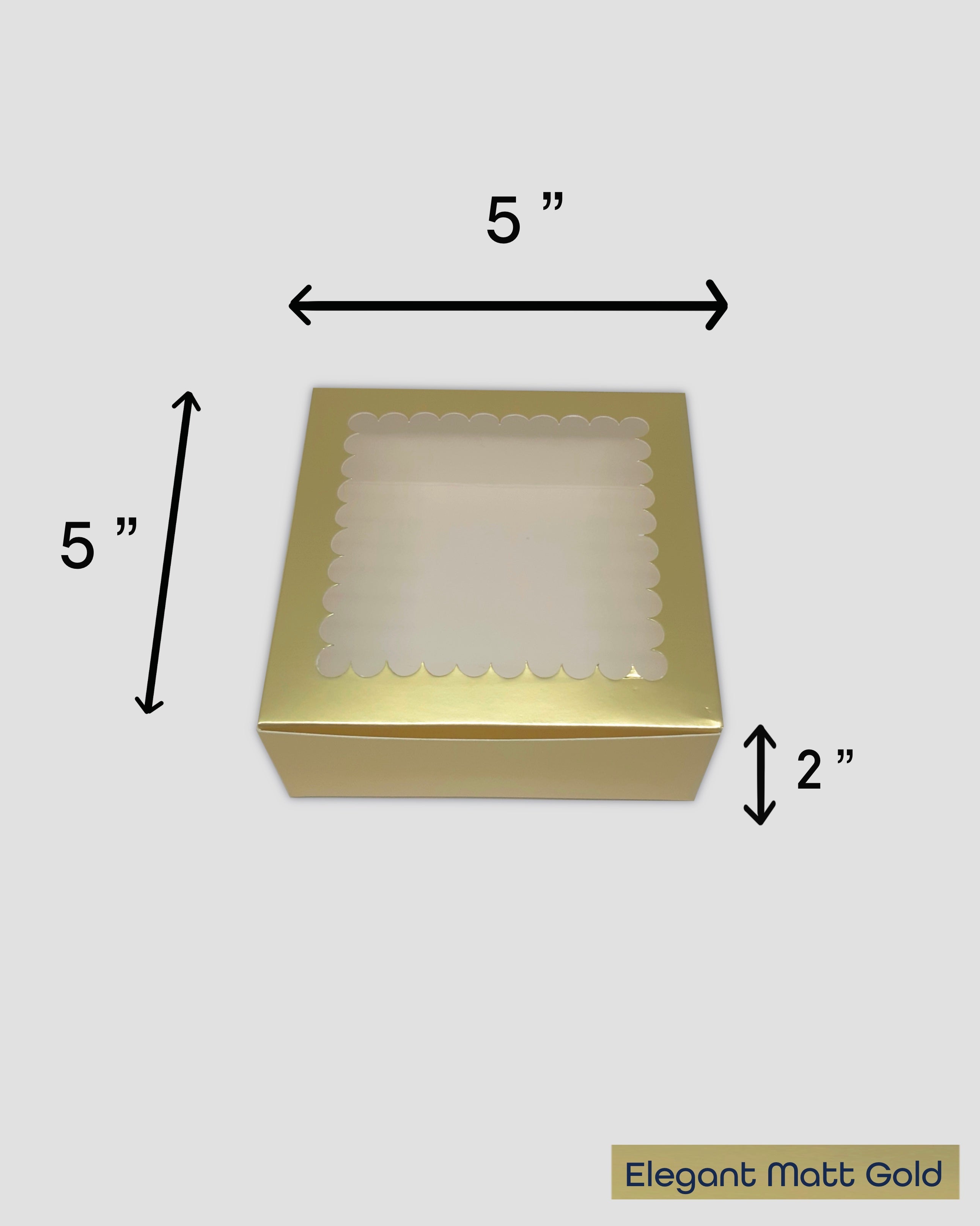 4 Brownie Box- 5x5x2" - Pack of 10 Pcs