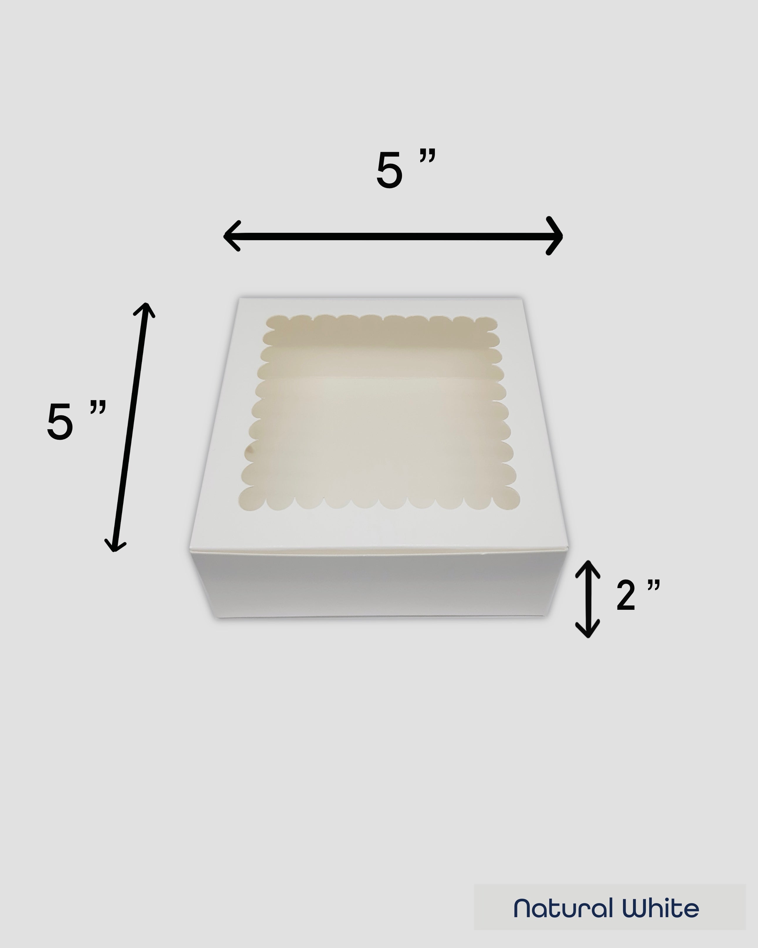 4 Brownie Box- 5x5x2" - Pack of 10 Pcs