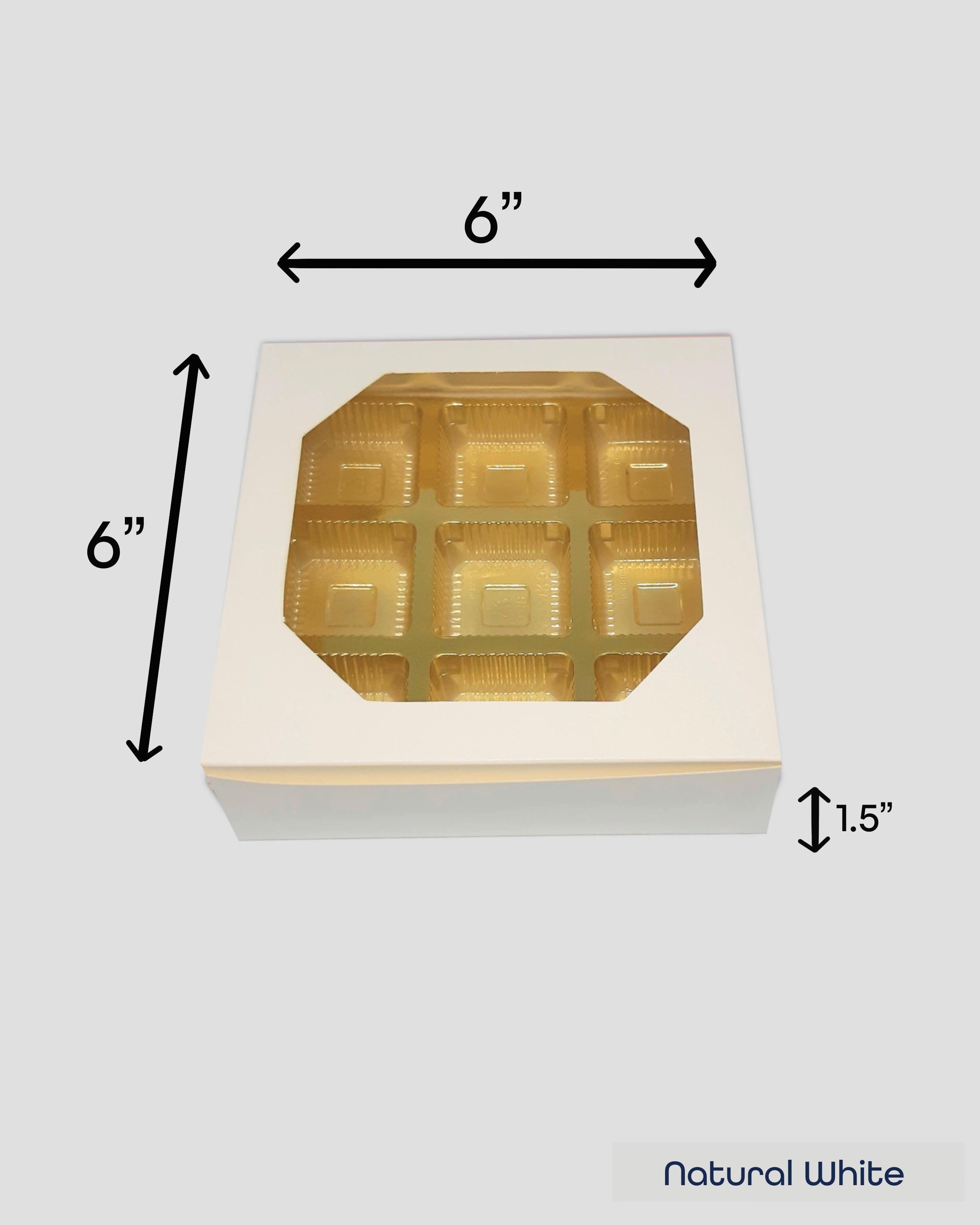 9 cavity chocolate box- Pack of 10 Pcs